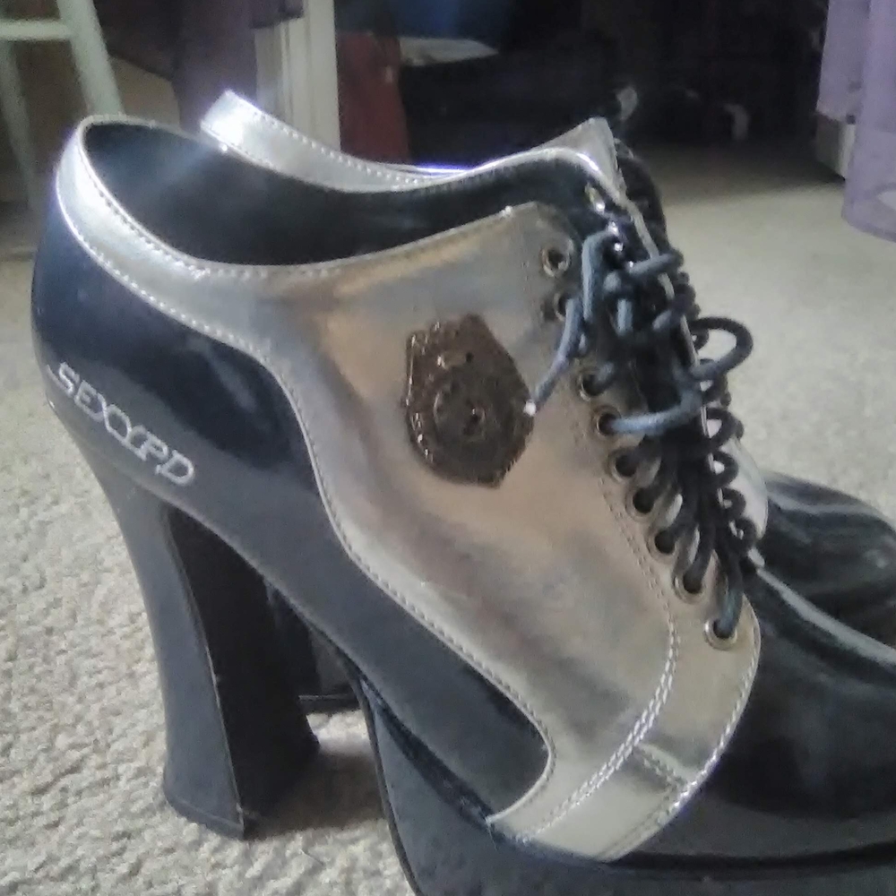 Blue and Silver Women's Heels
